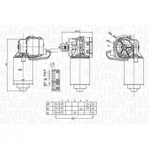 Motor stieračov MAGNETI MARELLI 064373900010