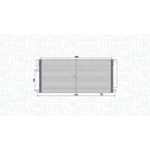 Kondenzátor klimatizácie 350203806000 (MAGNETI MARELLI) - obr. 1