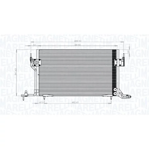 Kondenzátor klimatizácie 350203838000 (MAGNETI MARELLI) - obr. 1