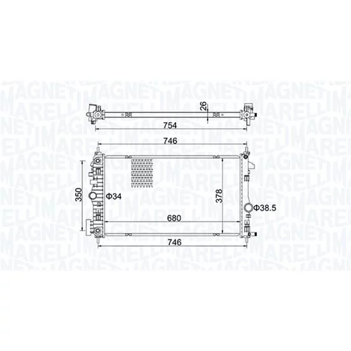 Chladič motora 350213152300 (MAGNETI MARELLI) - obr. 1
