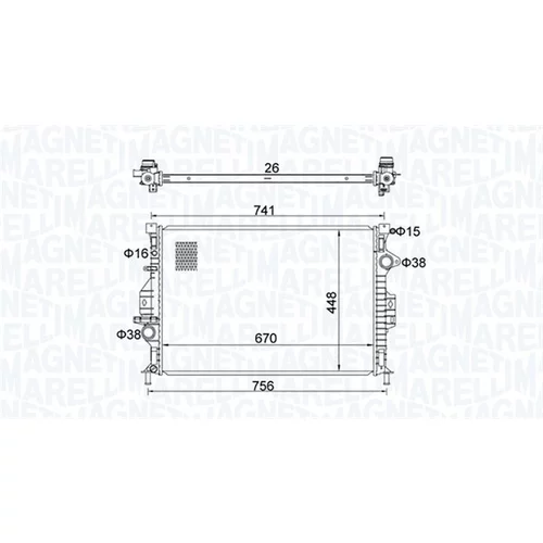 Chladič motora 350213157700 (MAGNETI MARELLI) - obr. 1