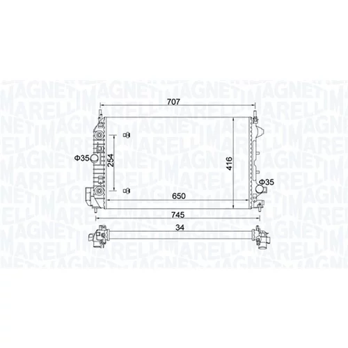 Chladič motora MAGNETI MARELLI 350213162500