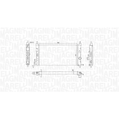 Chladič motora 350213190400 (MAGNETI MARELLI) - obr. 1