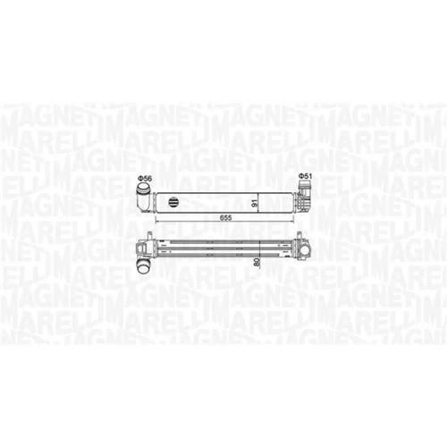 Chladič plniaceho vzduchu 351319204730 (MAGNETI MARELLI) - obr. 1