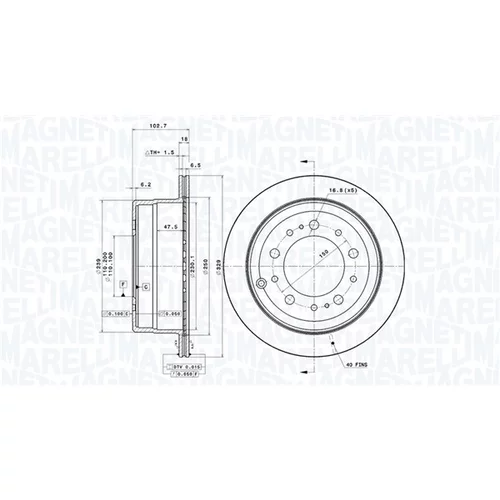 Brzdový kotúč MAGNETI MARELLI 360406055401