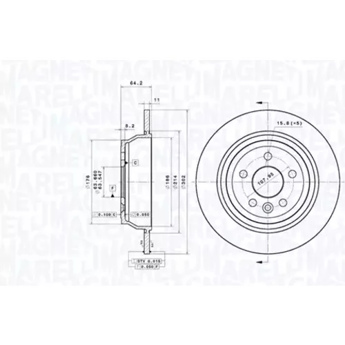 Brzdový kotúč MAGNETI MARELLI 360406194201