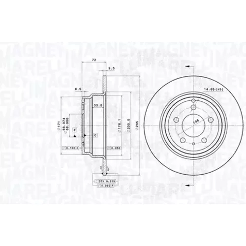 Brzdový kotúč MAGNETI MARELLI 360406196601