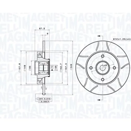 Brzdový kotúč MAGNETI MARELLI 360406221105
