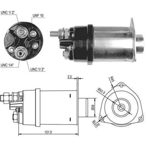 Elektromagnetický spínač pre štartér MAGNETI MARELLI 940113050035