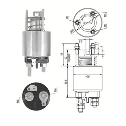 Elektromagnetický spínač pre štartér MAGNETI MARELLI 940113050484