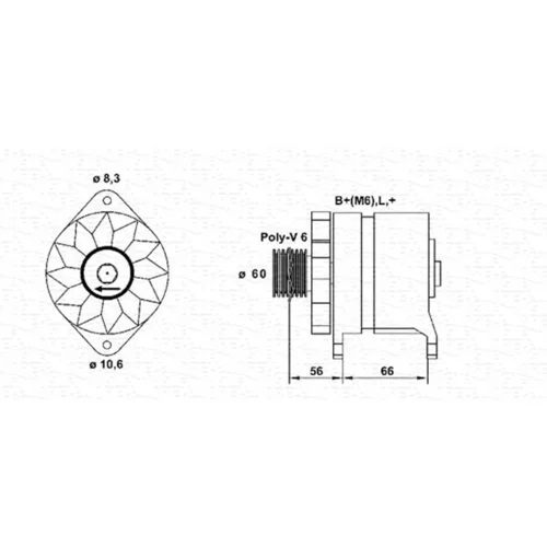 Alternátor MAGNETI MARELLI 943356949010