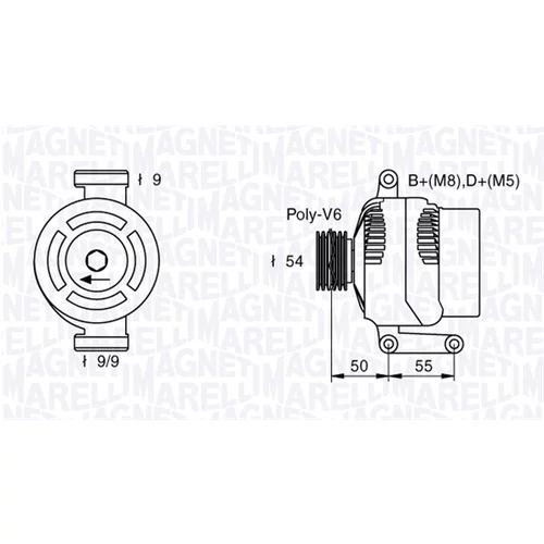 Alternátor MAGNETI MARELLI 063377019010