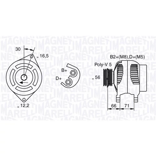 Alternátor MAGNETI MARELLI 063533250590