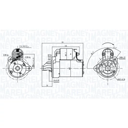Štartér 063721303010 (MAGNETI MARELLI) - obr. 1