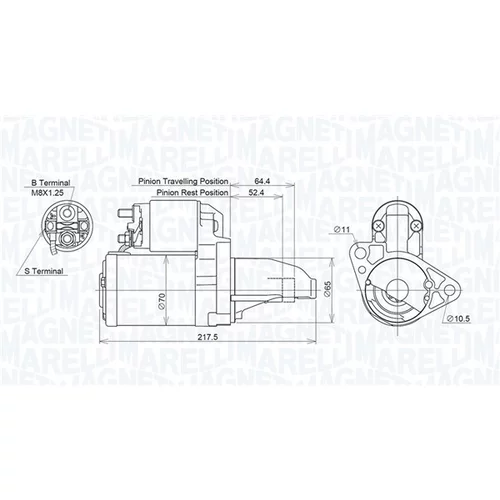 Štartér 063721452010 (MAGNETI MARELLI) - obr. 1