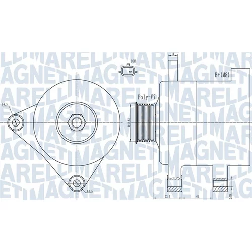 Alternátor 063732101010 (MAGNETI MARELLI)