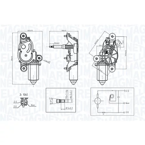 Motor stieračov 064070600010 (MAGNETI MARELLI) - obr. 1