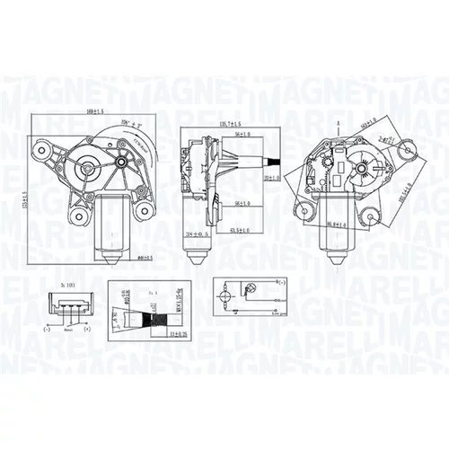 Motor stieračov MAGNETI MARELLI 064071200010