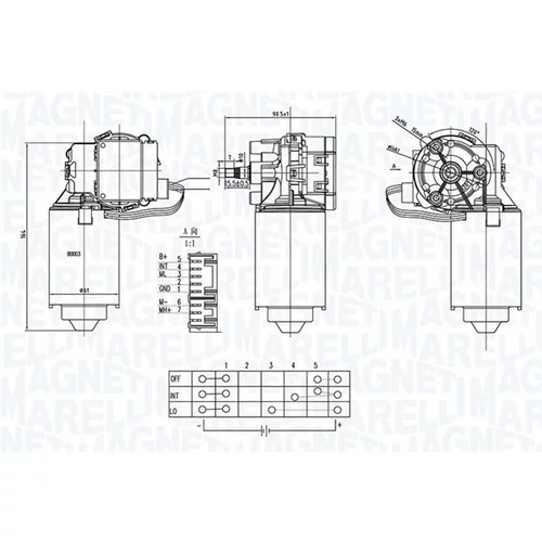 Motor stieračov MAGNETI MARELLI 064373800010