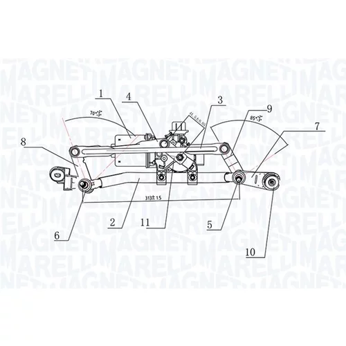 Systém čistenia skiel 064377500010 (MAGNETI MARELLI) - obr. 1