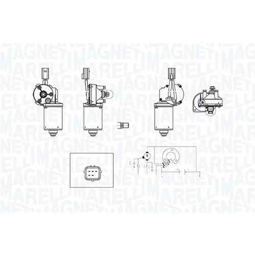 Motor stieračov 064379200010 (MAGNETI MARELLI) - obr. 1