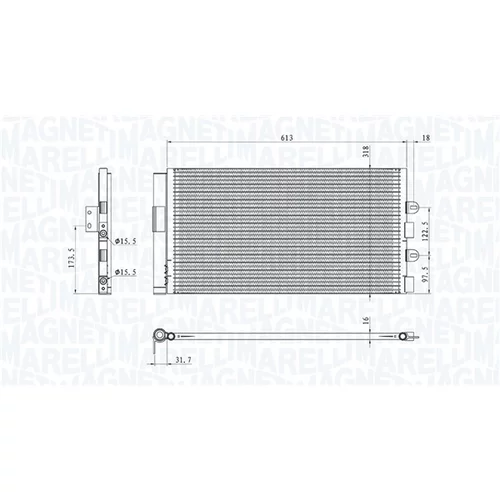 Kondenzátor klimatizácie MAGNETI MARELLI 350203106300