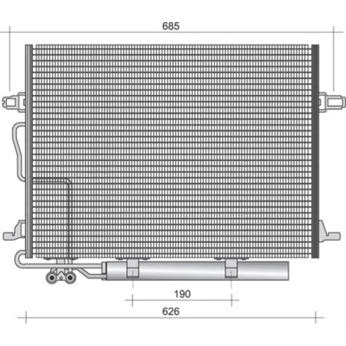 Kondenzátor klimatizácie MAGNETI MARELLI 350203438000