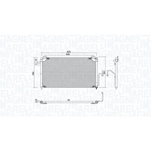 Kondenzátor klimatizácie 350203939000 (MAGNETI MARELLI) - obr. 1
