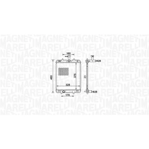 Chladič motora 350213151500 (MAGNETI MARELLI) - obr. 1