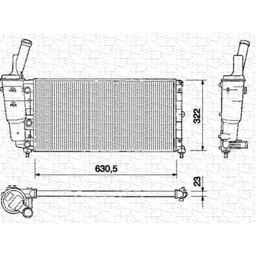 Chladič motora MAGNETI MARELLI 350213161000