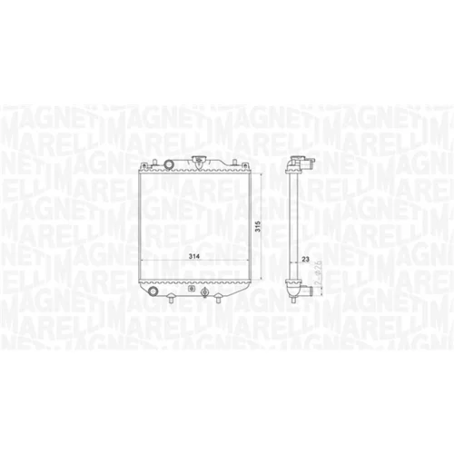 Chladič motora 350213180300 (MAGNETI MARELLI) - obr. 1