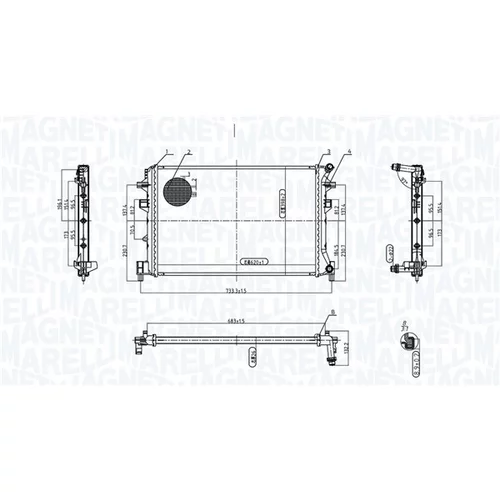 Chladič motora MAGNETI MARELLI 350213220300