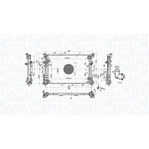 Chladič motora MAGNETI MARELLI 350213220500