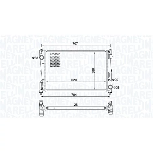 Chladič motora 350213385000 (MAGNETI MARELLI) - obr. 1