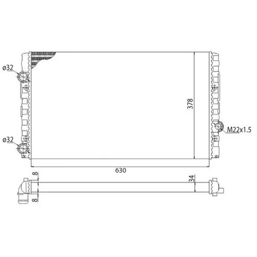 Chladič motora 350213793003 (MAGNETI MARELLI)