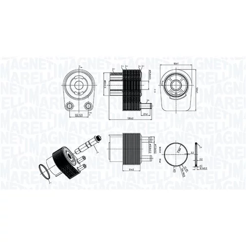 Chladič motorového oleja MAGNETI MARELLI 350300006400