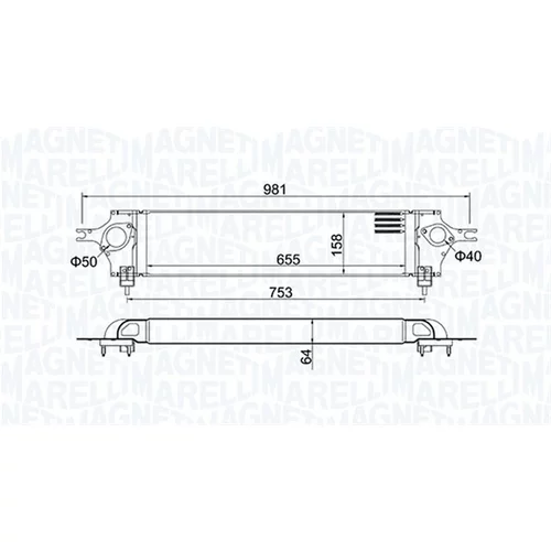 Chladič plniaceho vzduchu 351319204390 (MAGNETI MARELLI) - obr. 1