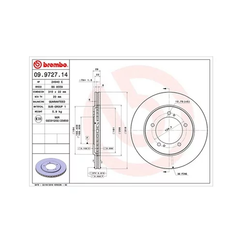 Brzdový kotúč MAGNETI MARELLI 360406009000