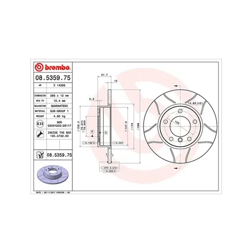 Brzdový kotúč MAGNETI MARELLI 360406015905