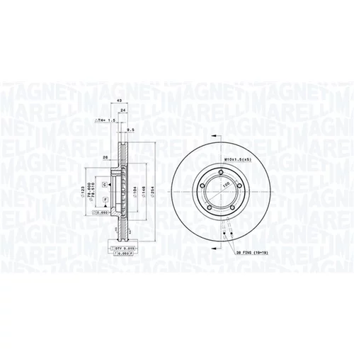Brzdový kotúč MAGNETI MARELLI 360406025800