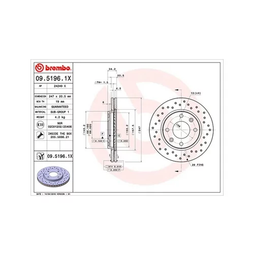 Brzdový kotúč MAGNETI MARELLI 360406040502