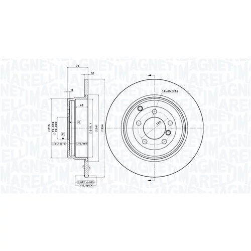 Brzdový kotúč MAGNETI MARELLI 360406054301