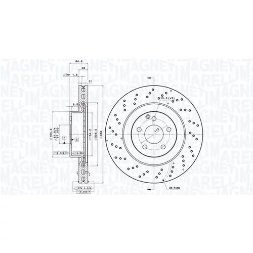 Brzdový kotúč MAGNETI MARELLI 360406112701