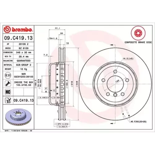 Brzdový kotúč MAGNETI MARELLI 360406133804