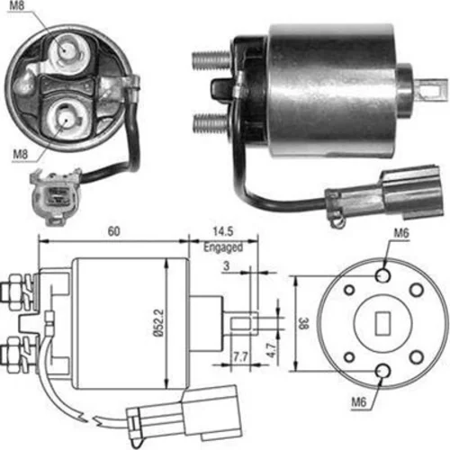 Elektromagnetický spínač pre štartér MAGNETI MARELLI 940113050401