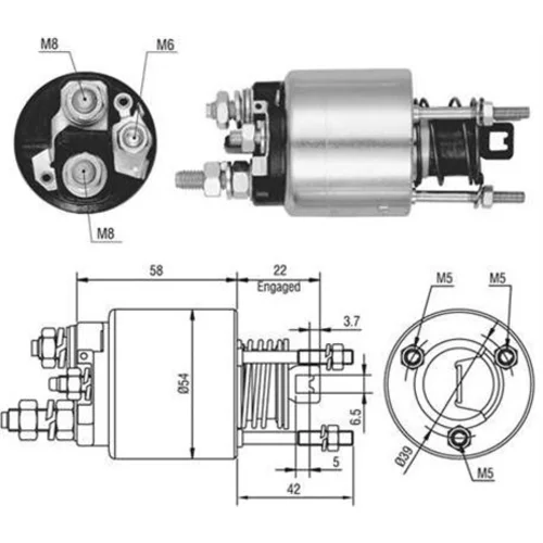 Elektromagnetický spínač pre štartér MAGNETI MARELLI 940113050526