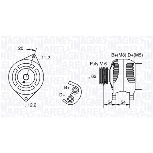 Alternátor MAGNETI MARELLI 063321800010