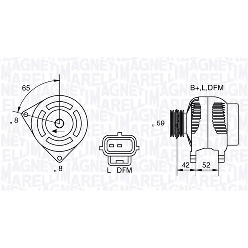 Alternátor MAGNETI MARELLI 063341758010