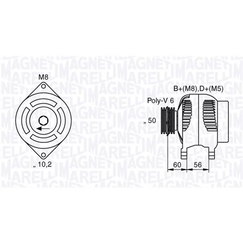 Alternátor MAGNETI MARELLI 063533479010