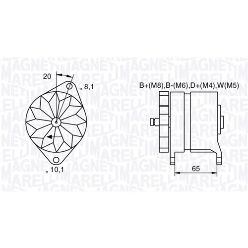 Alternátor MAGNETI MARELLI 063534681400